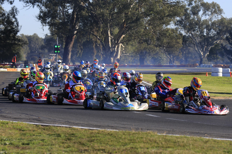 A capacity field in Rotax Light saw Pierce Lehane take the overall round win